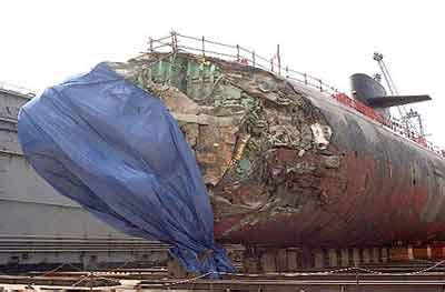 美军公布攻击 核潜艇触礁受损照片：南方新闻网国际新闻