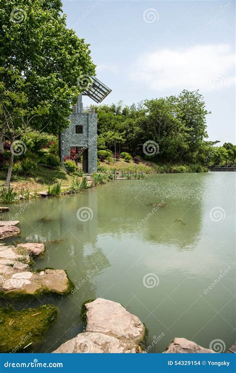 Tongxin lake scenery stock photo. Image of tongxin, frutex - 54329154
