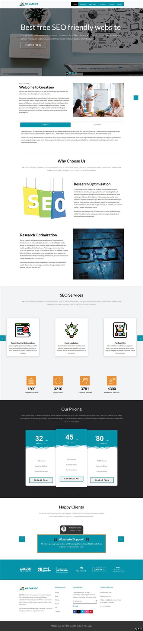 SEO营销社交推广网页模板免费下载html - 模板王