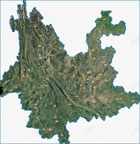 云南卫星地图png图片免费下载-素材7JJUjjqWq-新图网