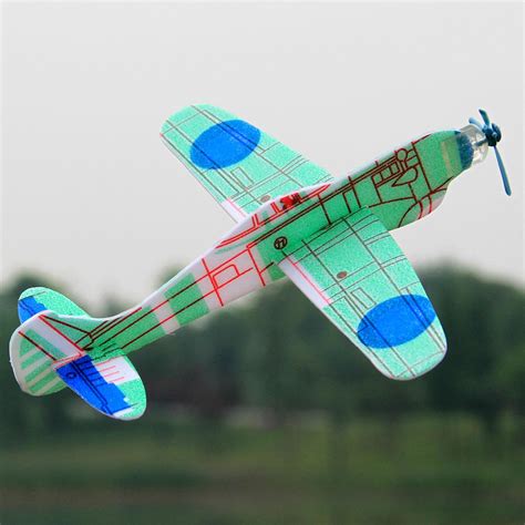 手抛小飞机益智拼装立体拼图泡沫滑翔机男孩航模回旋儿童玩具模型-阿里巴巴
