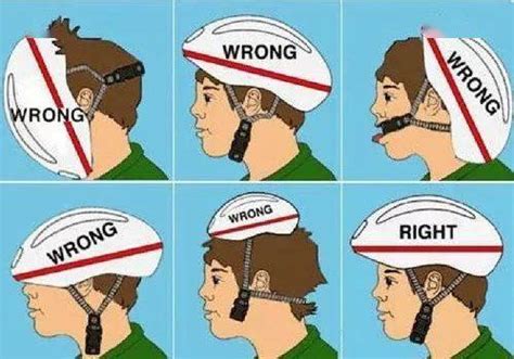 头盔的正确佩戴方法，别再戴错了！_调整