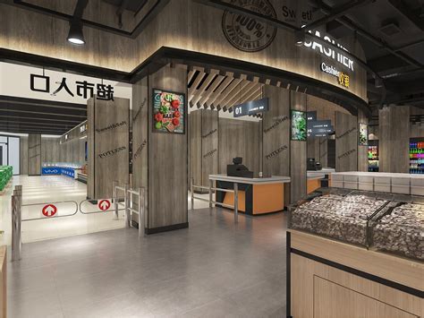 黄山超市装修找广东天霸设计公司合作打造优势项目_美食广场设计公司-站酷ZCOOL