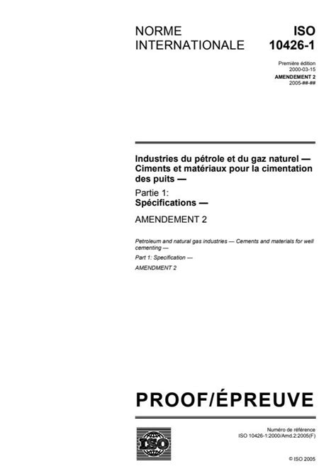 ISO 10426-1:2000/FDAmd 2 - Petroleum and natural gas industries ...