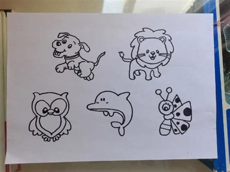 适合孩子涂色的动物简笔画（可打印）