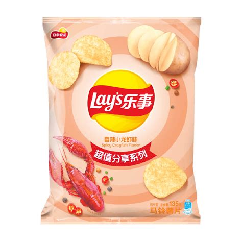 Lay’s/乐事薯片香辣小龙虾味135g×1袋零食小吃休闲食品明星同款_虎窝淘