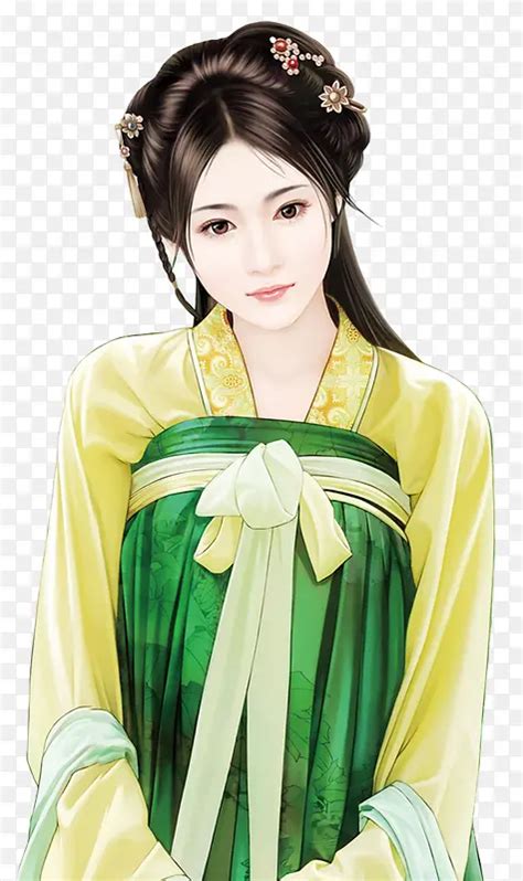 绿裙子古风头像女生动漫