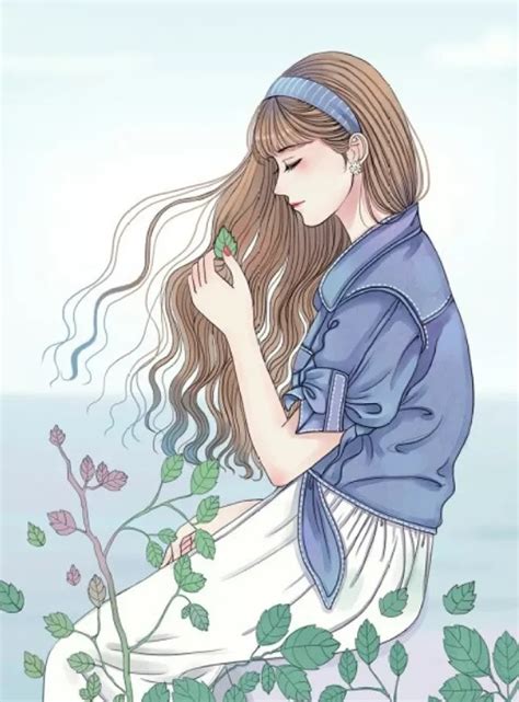 手绘美女图片