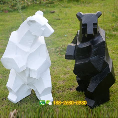 玻璃钢熊雕塑，仿真北极熊雕塑_玻璃钢熊雕塑_曲阳县百韵园林雕塑有限公司