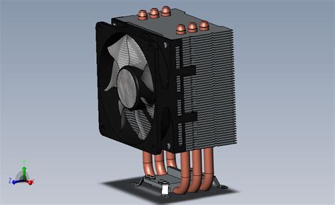 电脑CPU冷却器模型_STEP_模型图纸下载 – 懒石网