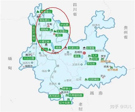 云南景点地图图片