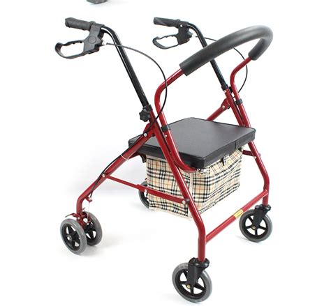 老人助步车可推可坐手推小推车四轮折叠老年人坐的能推走的软椅子_虎窝淘