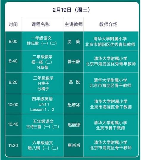 2月19日中国教育台cetv4同上一堂课课程表- 重庆本地宝