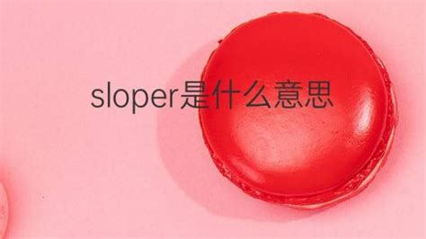 sloper是什么意思 sloper的翻译、中文解释 – 下午有课