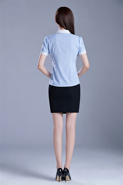 时尚春夏新款ol通勤职业女装工作制服韩版修身短袖衬衣 sp-xd107