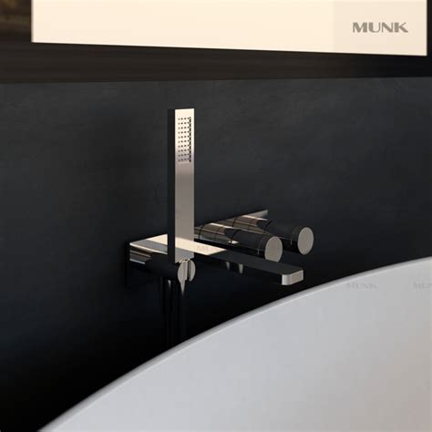 Modern Wall-mount bathtub mixer in Chrome For Sale - MUNK