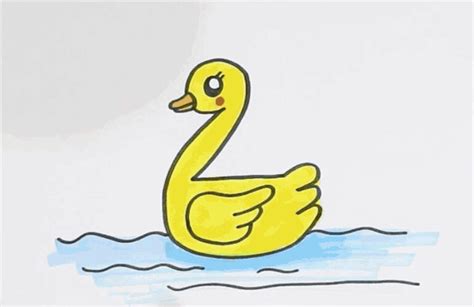 鸭子图片简笔画_幼儿简笔画鸭子的画法-露西学画画