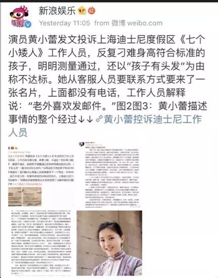 黄小蕾控诉上海迪士尼事件始末 七个小矮人到底是什么游乐项目_娱乐新闻_海峡网