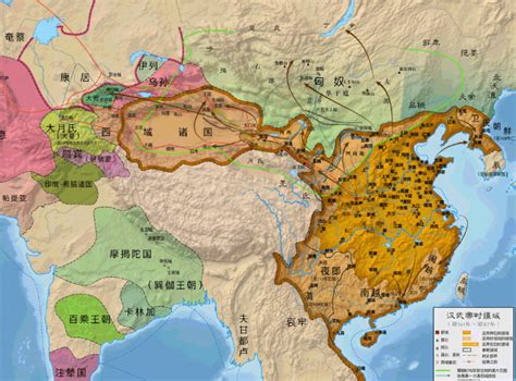 汉朝版图图片