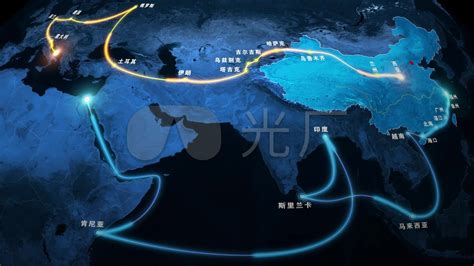 一带一路路线图图片