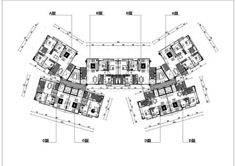 兰州市某新建小区多栋住宅楼标准层平面CAD设计图纸（共9张）_住宅小区_土木在线