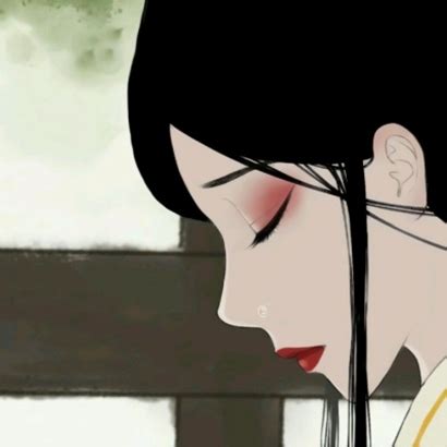 qq头像女生动漫古风伤感流泪