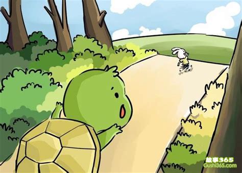 黄色卡通龟兔赛跑幼儿园故事课件PPT模板-PPT鱼模板网