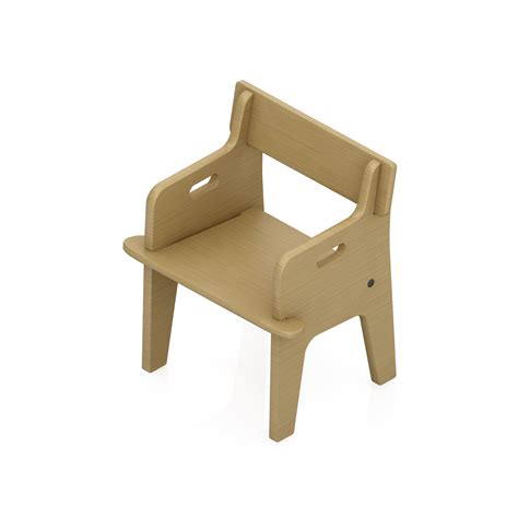Isometric Chair 3D isolated rendering 14168593 PNG