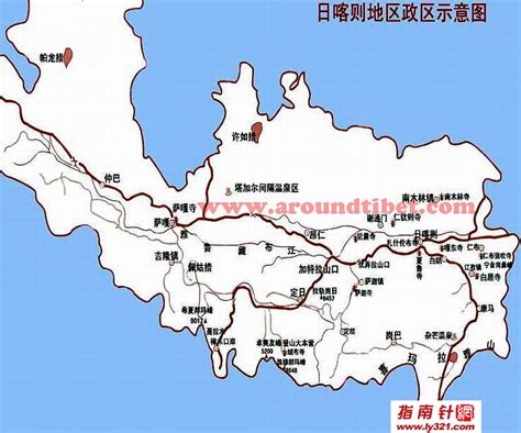 日喀则地图图片