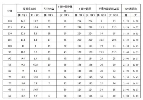 2021广东深圳中考体育评分标准及分数计算方法