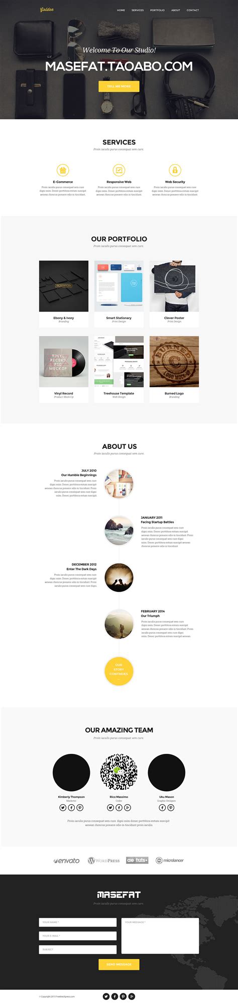 国外设计师个人网页模板 (提案模版)|网页|个人网站/博客|MASEFAT ...