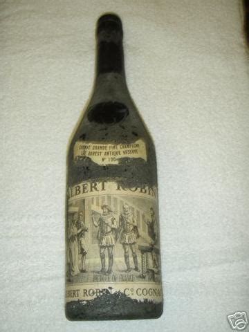 Rare Albert Robin Cognac Bottle Sealed Over 100yrs. | #38674666