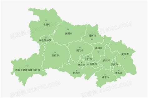 中国湖北省地图矢量素材图片免费下载_PNG素材_编号vwxilo3jk_图精灵