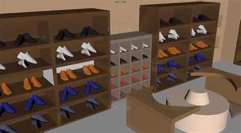 工作室鞋店，卖鞋子的商店 - CG模型 - 微妙网wmiao.com
