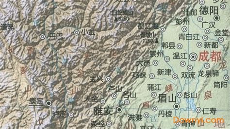 四川省地形图 - 中国地图全图 - 地理教师网