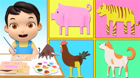 制作动物纸板模型，认识动物早教动画_腾讯视频
