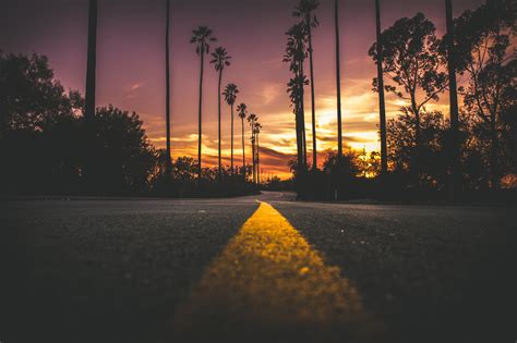 Road In City During Sunset Wallpaper,HD Photography Wallpapers,4k ...