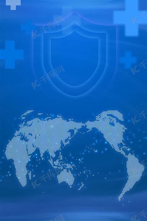 蓝色全球抗击疫情背景图片免费下载-千库网