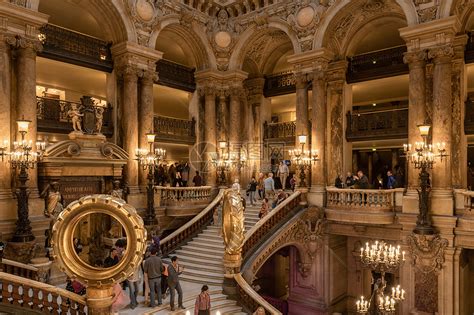 巴黎旅游景点巴黎歌剧院金碧辉煌的大厅高清图片下载-正版图片501565964-摄图网