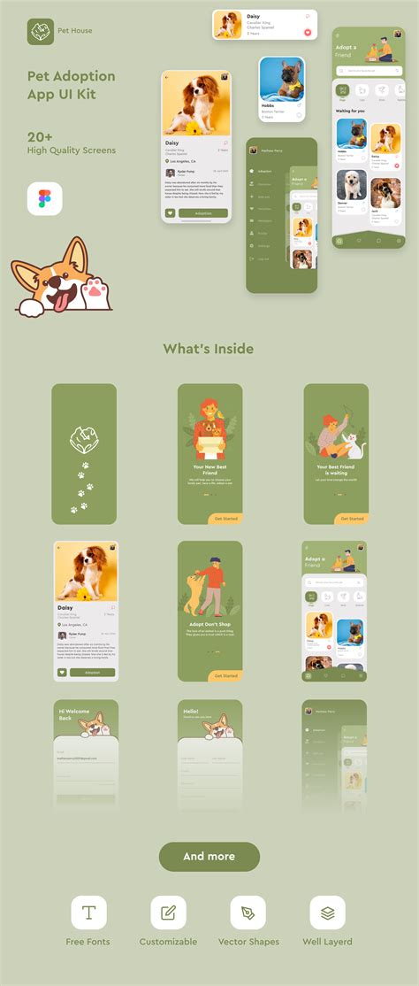 简约的领养宠物app UI kit设计模板—Healthy - 25学堂