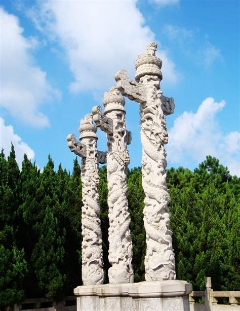 大型汉白玉石雕华表柱定制大理石石头柱浮雕广场石柱-曲阳中泰园林雕塑有限公司