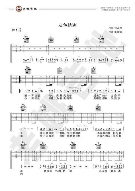 《灰色轨迹尾奏 （现场版 ）》,BEYOND（六线谱 调六线吉他谱-虫虫吉他谱免费下载