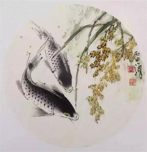 国画鱼大全图片