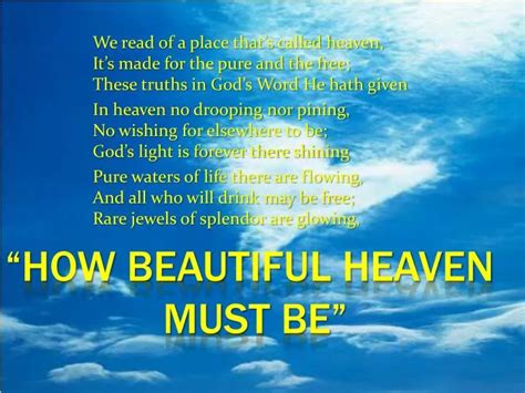 PPT – How Beautiful Heaven Must Be PowerPoint presentation | free to ...