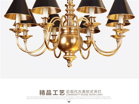 帝拿 美式水晶吊灯现代简约餐厅灯奢华大气卧室客厅全铜灯具-美间设计
