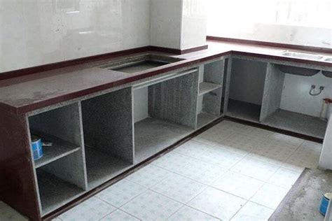 诗尼曼 整体橱柜定制 石英石台面厨房厨柜现代简约L型灶台柜定做_诗尼曼官方商城