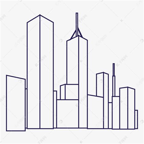 手绘简笔画城市图素材图片免费下载-千库网