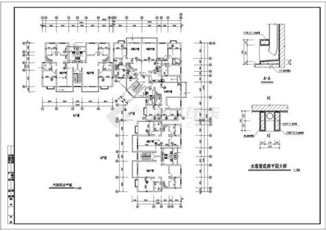 达州市某技术学院3千平米五层框架结构行政办公楼建筑结构设计CAD图纸_办公建筑_土木在线
