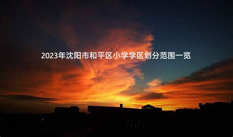 2019年沈阳和平区小学学区划分方案一览表