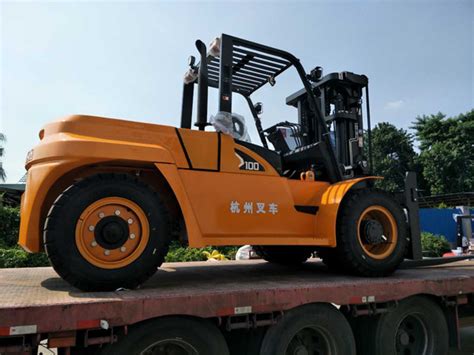 杭州叉车丨新款X系列内燃叉车持续受到好评,又一辆10吨车整装待发！